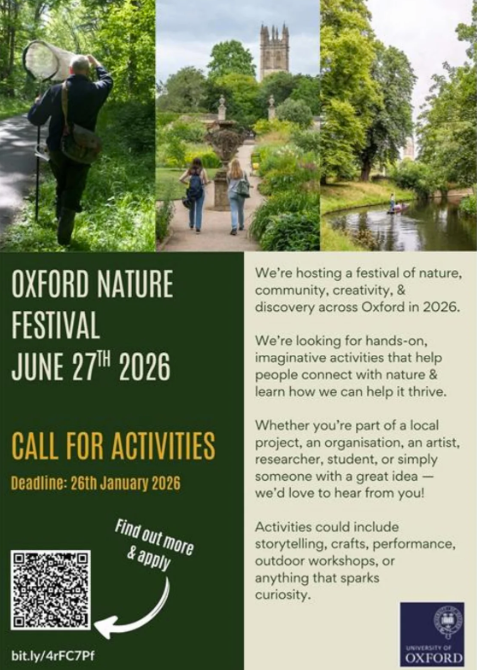 Oxford Nature Festival 2026 poster